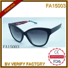 Acetate Material Frame with Polaroid Lens Sunglasses (FA15003)